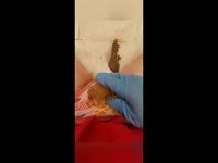 [ Poop  XXX ] Nasty ass blonde only had white underwear for shit camshow